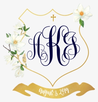 Custom Wedding Crest Illustration - Calligraphy