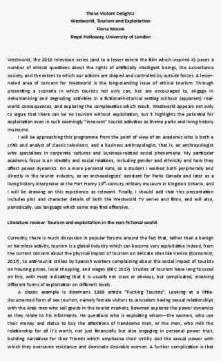 Docx - Sing Sing: Kenyatta Journal Entry