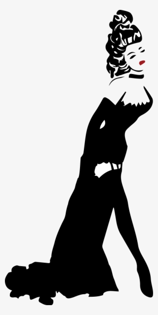 Shaow Clipart Victorian Era - Burlesque Dancer Silhouette