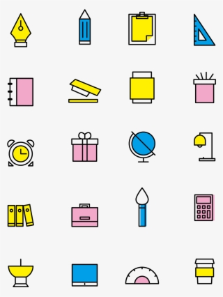 Office Stationery Icon Concise Png And Vector Image - Electric Blue