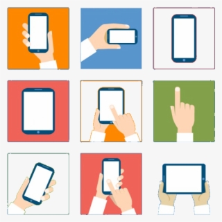 Tablets, Notebooks, Móviles - Finger Flat Design Png