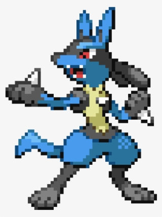 Minecraft Lucario Pixel Art