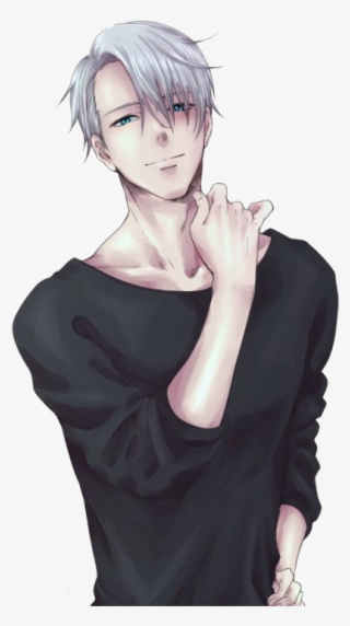 #виктор Никифоров #yoi #victor Nikiforov - Chico Anime Pelo Blanco Ojos Azules