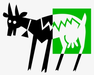 Vector Illustration Of Domestic Billy Goat - Burro