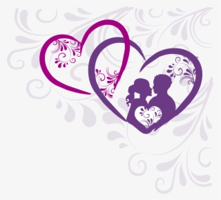 Heart Art Couple Sweet Vector Transprent Png - Heart For Wedding Cards
