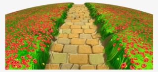 Free Png Download Stone Path With Flowers Ground Png - Garden Path Clipart