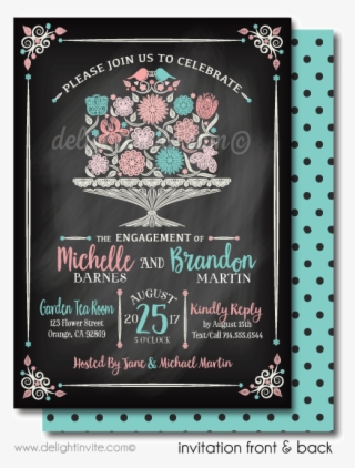 Vintage Cake "love Birds" Engagement Invitations - Greeting Card