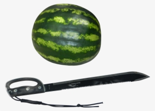 Watermelon With Sword Png Image - Watermelon