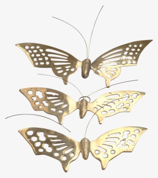 Real Butterfly Wall Hangings Metal Decorations For