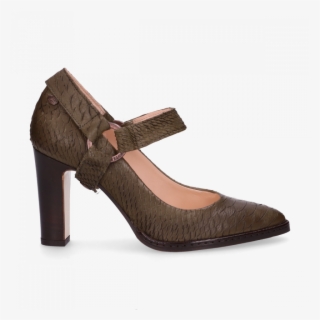 Pump Printed Leather Green - Fred De La Bretoniere