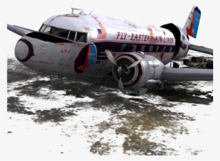 6 Dc 3 Plane Air Crash Royalty Free 3d Model - Douglas Dc-6