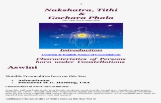 Nakshatra Tithi And Gochara Phala Document Png Rahu - Marine Invertebrates
