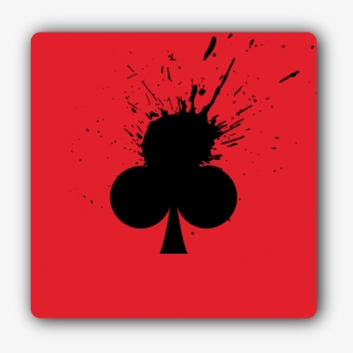 Poker Club Icon Splash Diwali Coasters - Clubs