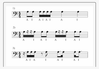 Stimuli Examples In Musical Notation Quadruple Measure - Sheet Music
