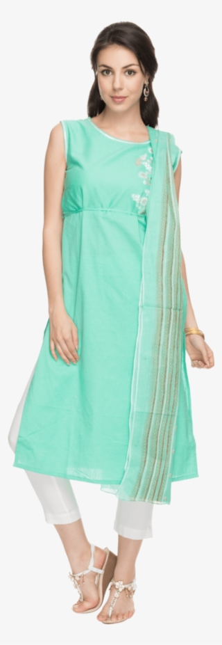 Womens Pant-style Salwar And Kurta Set - Gown