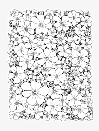 Bleed Area May Not Be Visible - Drawing Of A Bunch Of Small Flowers