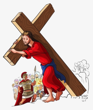 Of Photography Cross Illustration Jesus Carry The - Jesus Suffering Clipart