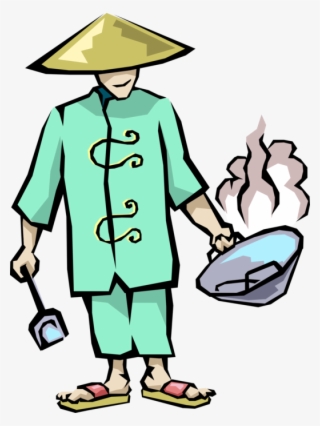 Vector Library Download Chef With Stir Fry Wok Vector - Chinese Cook Cartoon Png