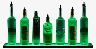 2ft Green Light Shelf White Background - Liquor Bottle With White Background