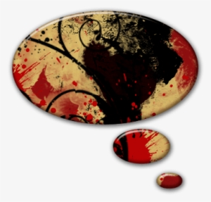 017071 Abstract Red And Gold Paint Splatter Icon Symbols - Circle