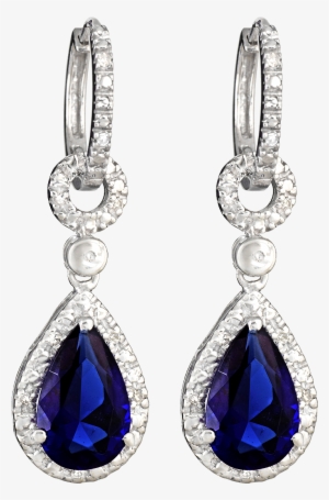 Blue Diamond Earrings Png Image - Earrings .png
