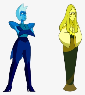 Drawn Diamond Blue Diamond - Yellow And Blue Diamond Steven Universe