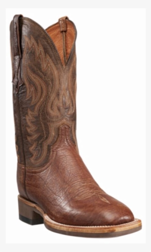 Men's Lucchese Miller Bison Cognac Pearwood Square