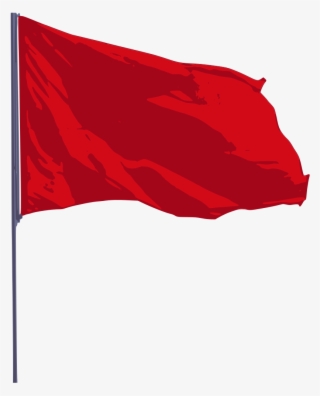 Flag Clip Art Free Black And White Free Clipart - Red Flag