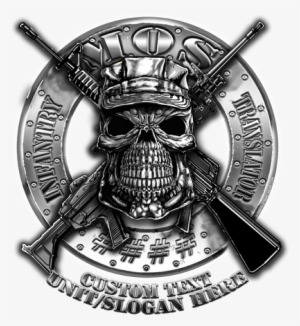 Usmc Crossed Rifle Logo Png - Skull With Boonie Hat