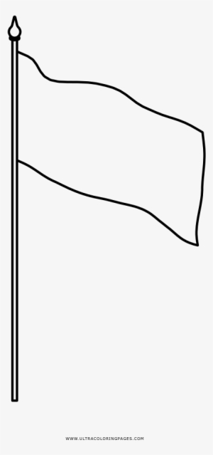 White Flag Coloring Page - Line Art