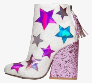 Itgirl Shop Stardust Glitter Party Cowboy Boots Aesthetic - Glittering Cowboy Boot Png
