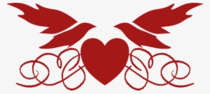 Coeur Ailés Tube Png - Wedding Heart With Dove Png