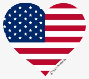 American Flag Clip Art Black And White - Usa Flag Heart Clipart