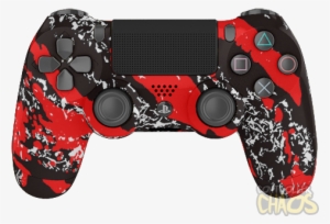 Authentic Sony Quality - Red Digital Camo Ps4 Controller