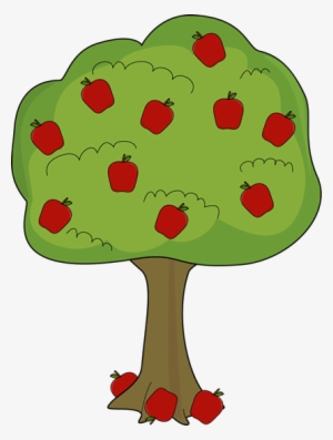 Apple Tree With Fallen Apples - Apple Tree Clipart