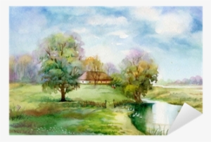 Watercolor Landscape Collection - My Art Outlet 'journey To Love' Graphic Art Print On