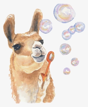Escapades Of A Mama Llama - Llama Watercolor