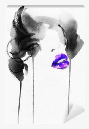 Woman Portrait - Art Print: Ismagilova's Woman Portrait .abstract Watercolor