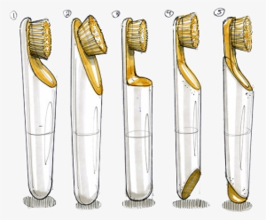 Electric Toothbrush Industrial Design Drawing Sketch - Glass Bottle Industrial Sketch