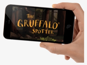 Close Up Of Hand Holding Mobile Phone With Gruffalo - Gruffalo By Julia Donaldson