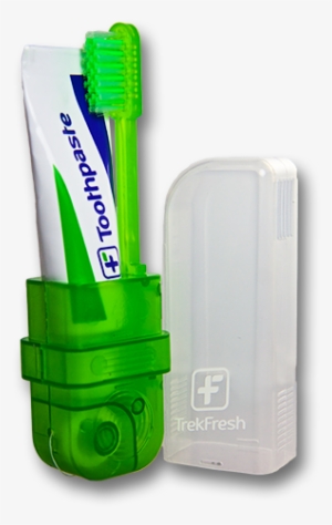 Trekfresh Portable Toothbrush, Toothpaste, Floss & - Portable Toothbrush