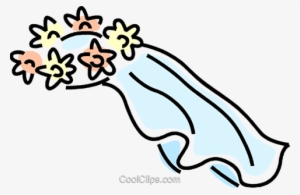 Bridal Veil Royalty Free Vector Clip Art Illustration - Veil Clipart
