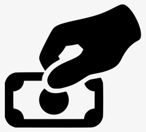 Hand Holding Bill - Icon