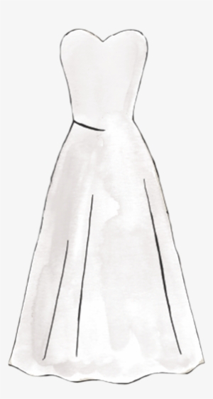 Short Silhouette Sketch - Wedding Dress Silhouette