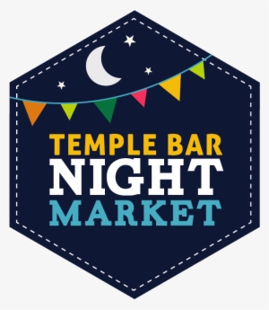 Cropped Temple Bar Night Market Logo - Graphic Design