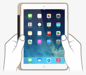 Illustrated Hand Holding - Ipad Air クリア ケース