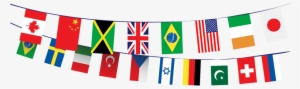 International Flags Banner Png - World Flag Bunting Vector Free