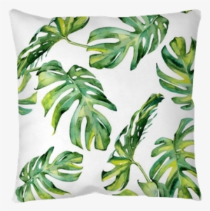 Seamless Watercolor Illustration Of Tropical Leaves, - Watercolour Tropical Leaf Vector Free