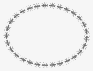 Ant Border Png Clipart Black And White Download - Circle Garland Border Png
