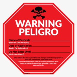 Pesticide Warning - Sign